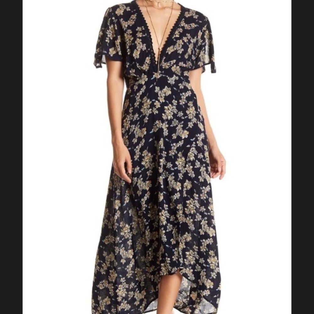 Angie Split Sleeve Wrap Maxi Dress